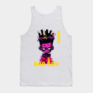 "Bad Boy Vibes" - Rebellious Attitude Art Print Tank Top